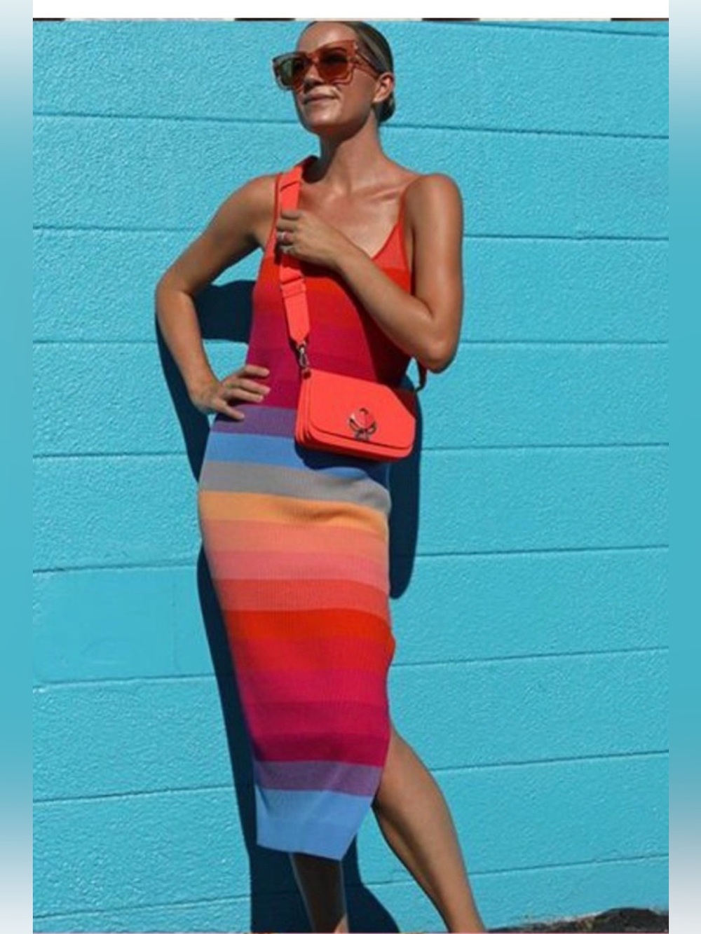 Banana Republic Multicolor Striped Midi Dress - or Swim Cover up